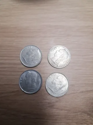 Lote 4 Monedas 1 Franco Belga