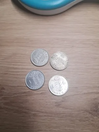 Lote 4 Monedas 1 Franco Belga