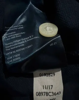 Polo Tommy Hilfiger donna blu con dettagli rossi