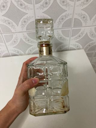 Botella de cristal vintage