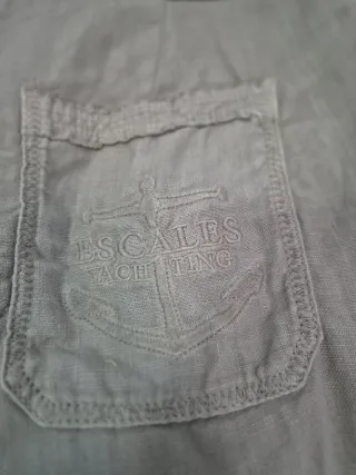 Pantalón corto lino mujer beige