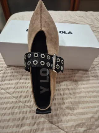 Bailarinas Bimba y Lola Beige y Negro