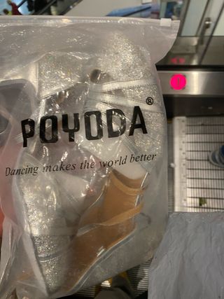 Zapatos de baile plateados talla 40