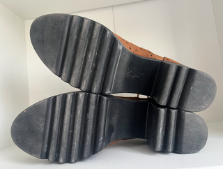 Zapatos oxford con plataforma marrones