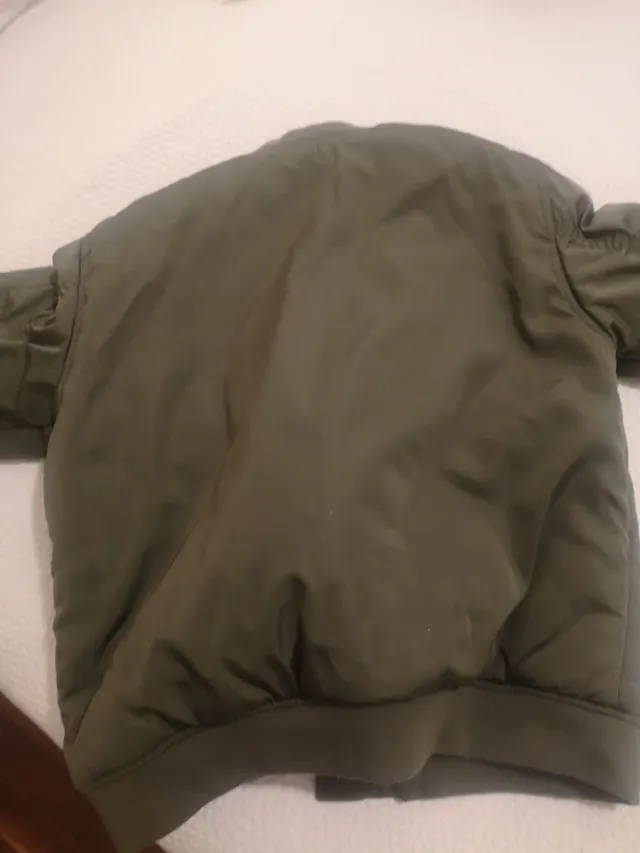 Chaqueta Bomber Zara Verde Talla XL