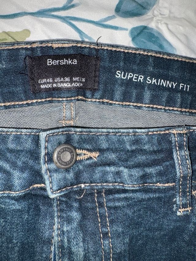 Tejano Bershka Hombre Azul XL 46