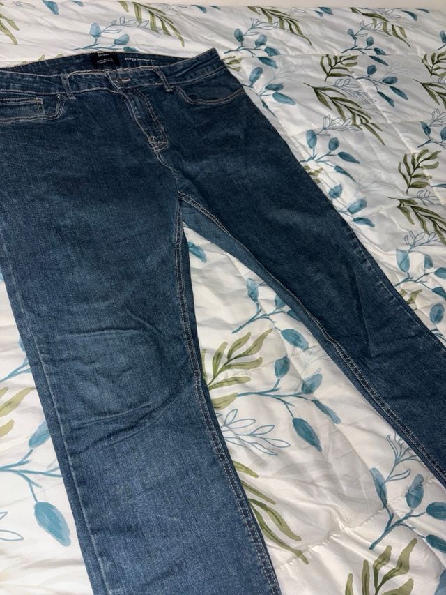 Tejano Bershka Hombre Azul XL 46