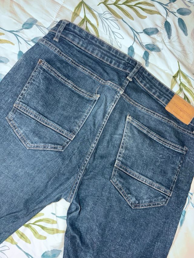 Tejano Bershka Hombre Azul XL 46