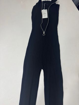 Mono Zara Negro Cremallera Talla S