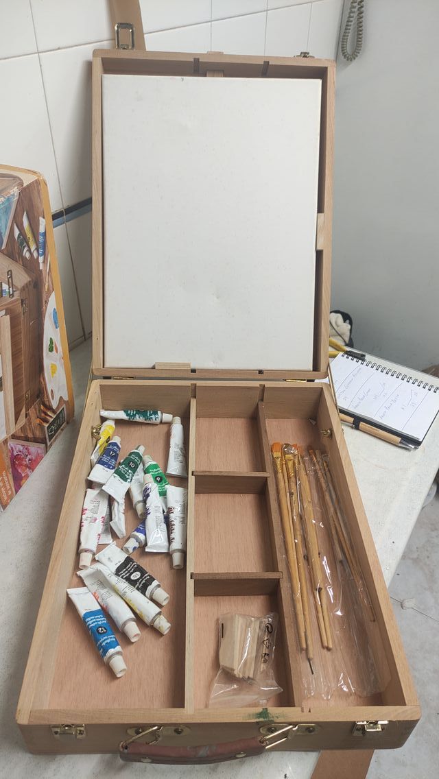 Maletín de Pintura y Lienzo