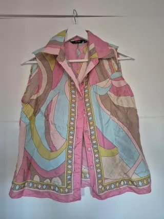 Camisa sin mangas multicolor Talla M