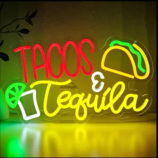 Lampada Neon LED "TACOS & TEQUILA"