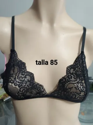 NUEVO Sujetador encaje negro talla 85B