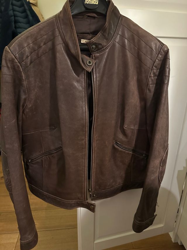 Cazadora Piel Oky Coky Chocolate