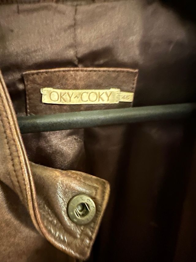 Cazadora Piel Oky Coky Chocolate