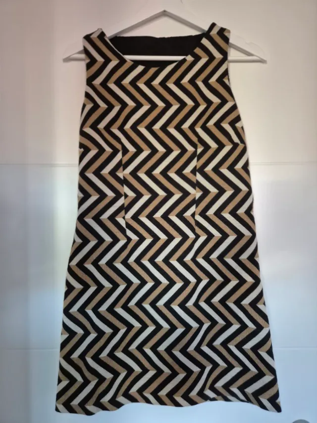 Vestido mujer estampado zig-zag