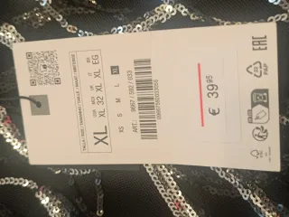 Vestido fiesta lentejuelas negro y plata