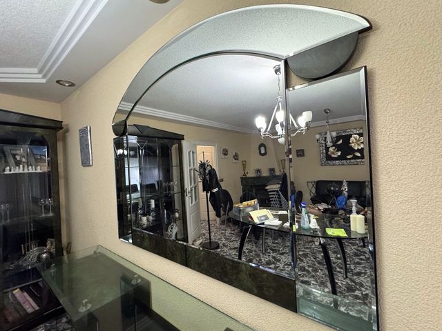 Espejo de salón cristal y metal