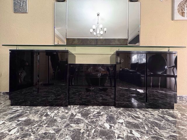 Espejo de salón cristal y metal