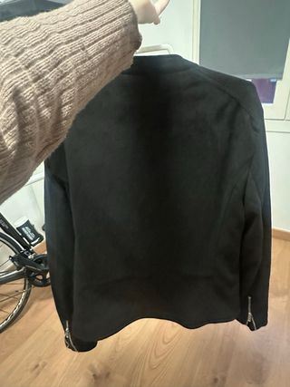 Chaqueta Bershka Ante Negra Hombre L