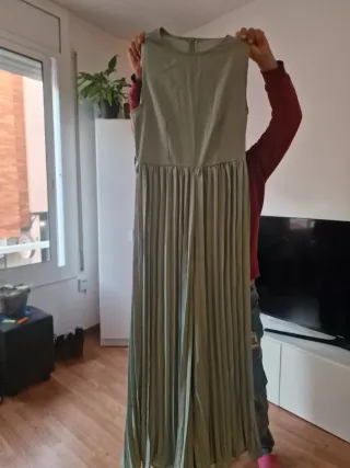 Vestido estampado floral y rayas