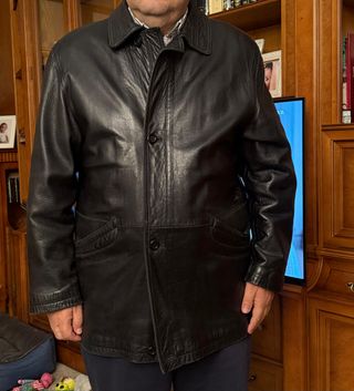 Chaquetón de cuero para caballero