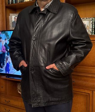 Chaquetón de cuero para caballero