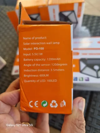 5 Fare LED Esterno 30Watt con Sensore FOYU