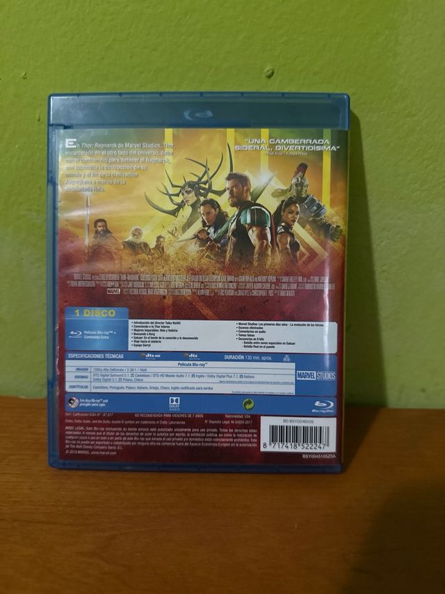 Blu-ray Thor Ragnarok Español