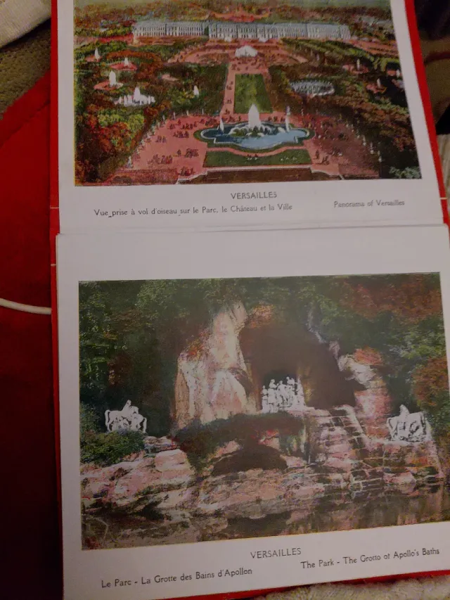 Libro estensibile di Versailles e cartoline