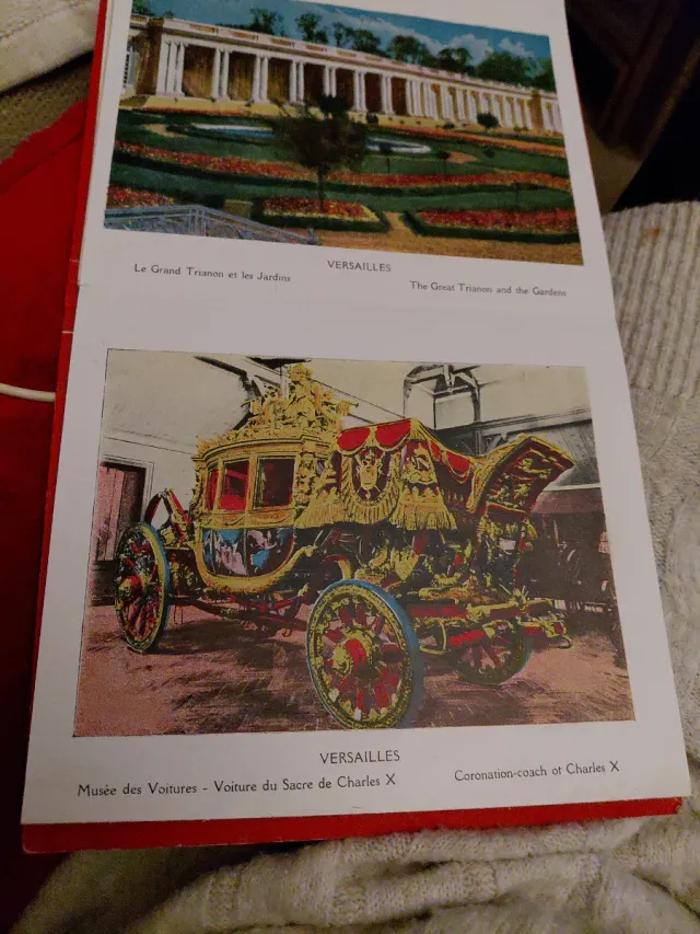 Libro estensibile di Versailles e cartoline