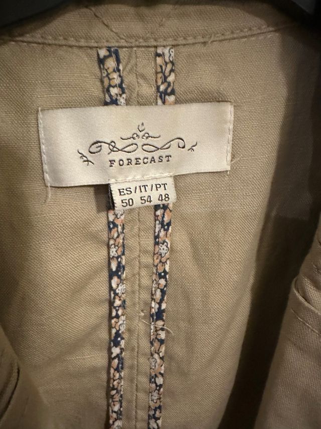 Chaqueta beige Forecast entretiempo Talla 50