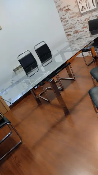 Mesa comedor cristal extensible 90x160 a 240