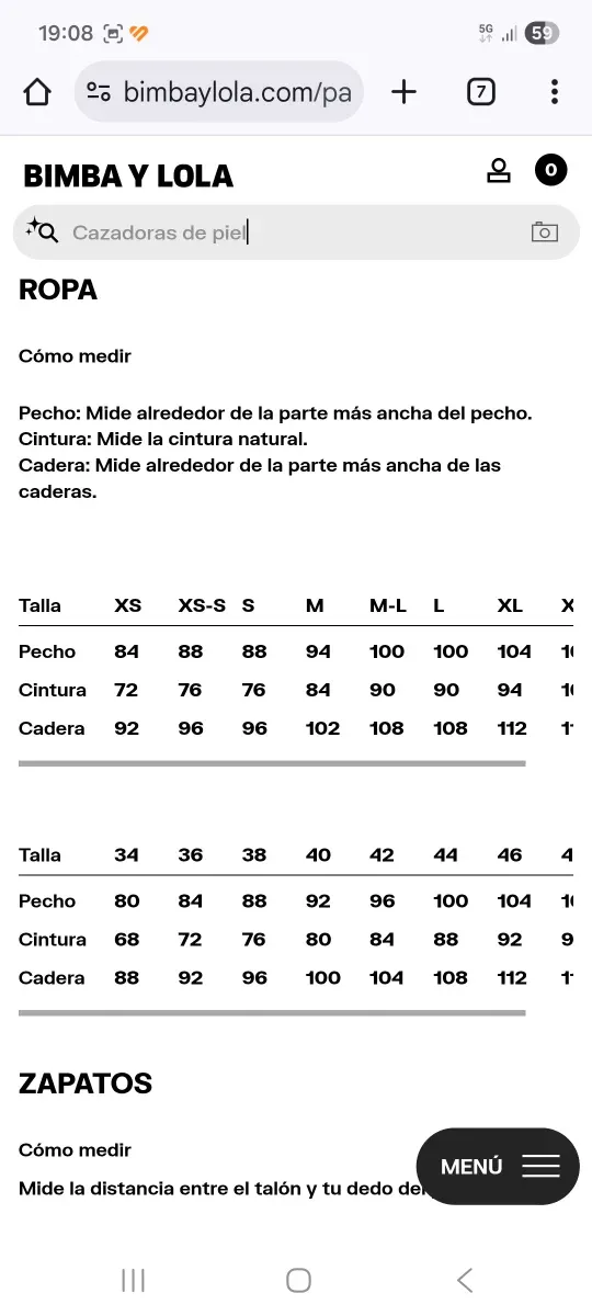 Vestido Bimba y Lola talla S