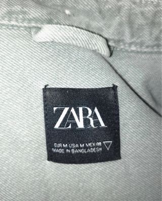 Camisa vaquera Zara verde