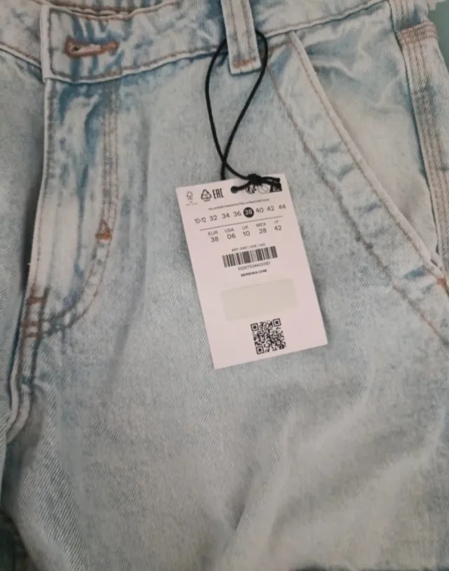 Pantalón cargo Bershka azul talla M