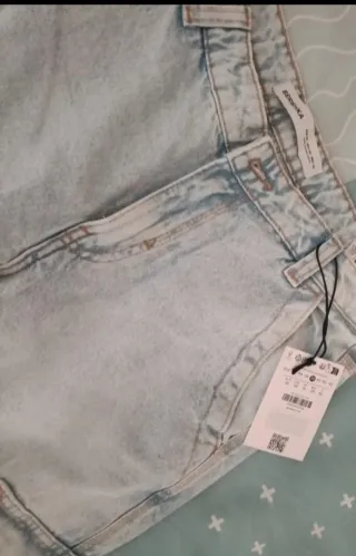 Pantalón cargo Bershka azul talla M
