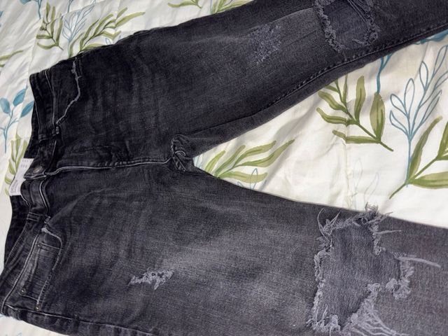 Tejano hombre negro desgastado talla 46