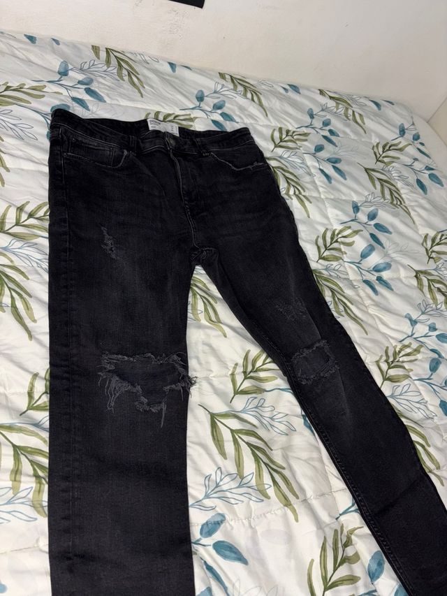 Tejano hombre negro desgastado talla 46