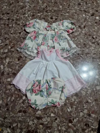 Vestito bambola floreale 3 pezzi