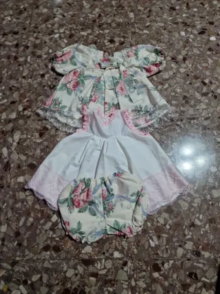 Vestito bambola floreale 3 pezzi