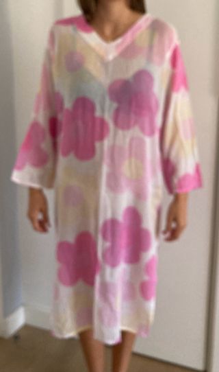 Vestido playero estampado flores