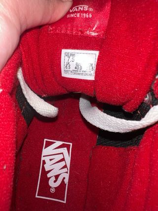 Zapatillas Vans Rojas Talla 40