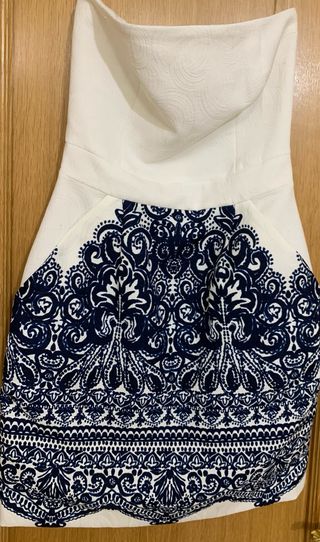 Vestido palabra de honor estampado T XS