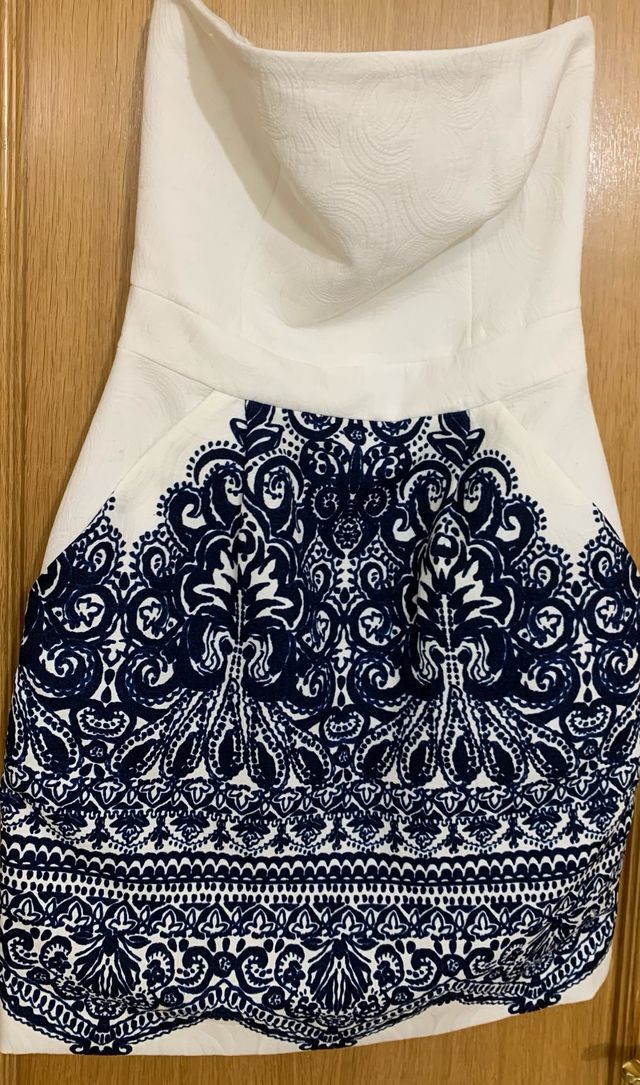 Vestido palabra de honor estampado T XS