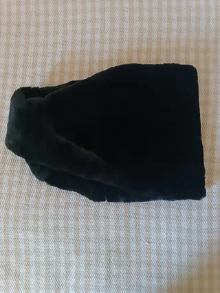 Cuello bufanda de pelo sintético negro