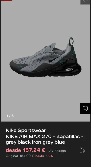 Nike Air Max 270 Zapatillas Gris