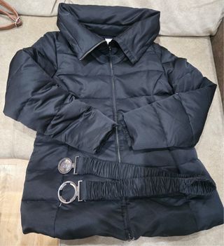 Parka Mango Mujer Talla L Negra