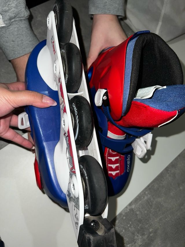 Patines Oxelo Rojos y Azules talla 34 35 36