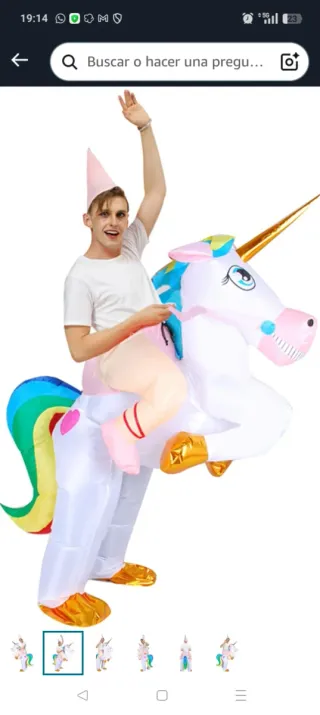 Disfraz Unicornio Adulto Talla Única Unisex